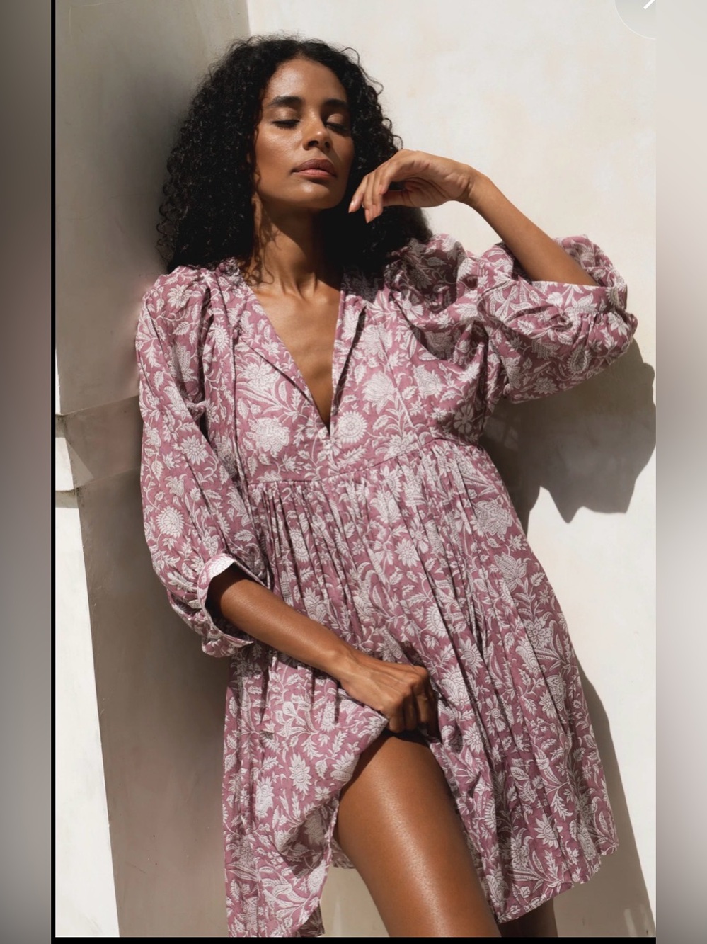 Kyra Mini Dress in Musk by Daughters of India Size XS